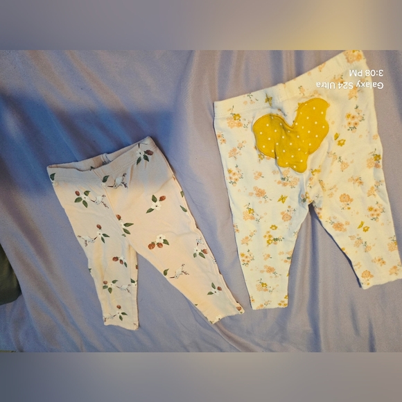 Other - 6-9m Floral Baby Leggings Set Of 2